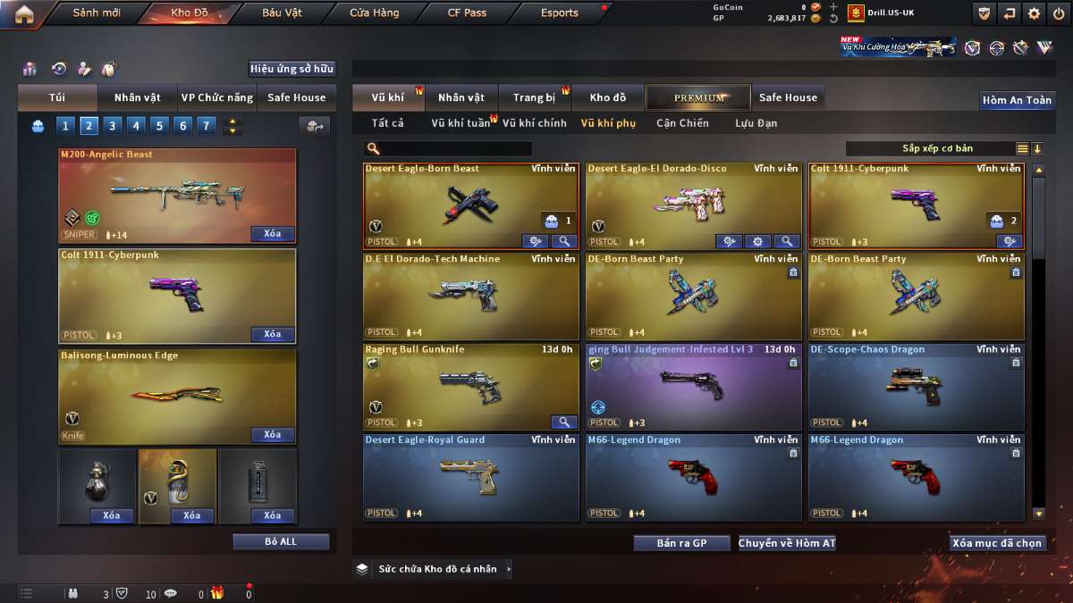 shop acc cf uy tin gia re